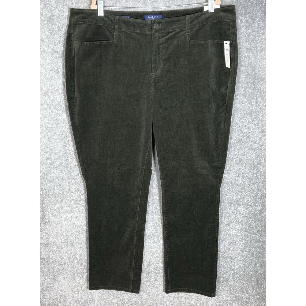 Talbots Simply Flattering High Waist Straight Leg Corduroy Pants Womens Size 20W